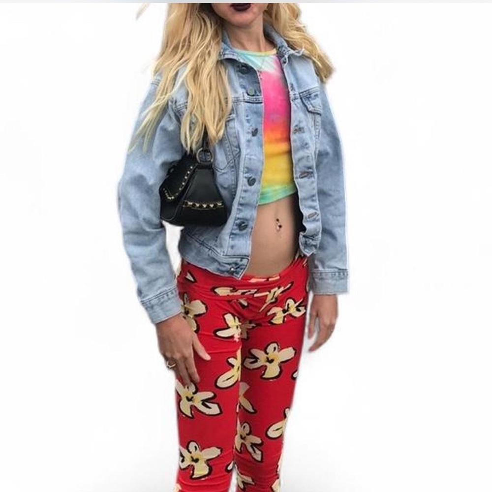 90s vintage Calvin Klein biker babe retro rockabilly Y2K style Jean coat XS